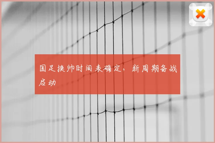 国足换帅时间表确定,新周期备战启动